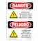 Signmission OSHA, Protective Clothing Required In This Area, 14in X 10in Rigid Plastic, 10" W, 14" H, Spanish OS-DS-P-1014-VS-1542 - alternate 1